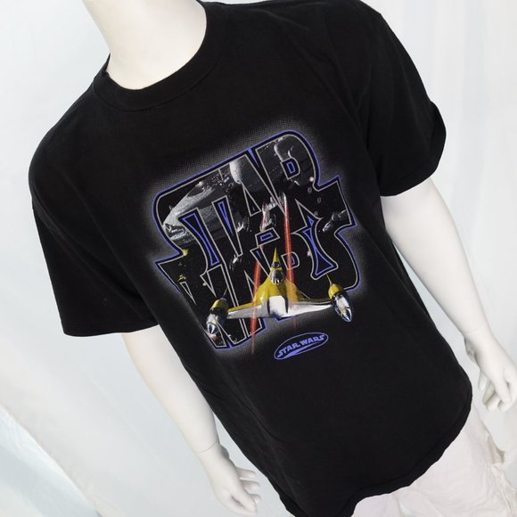VINTAGE Star Wars T-Shirt BLACK Sz XXL - Picture 6 of 8